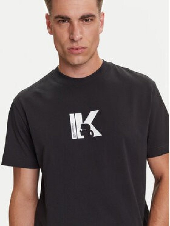 Karl Lagerfeld Jeans T-Shirt A3M17057 Czarny Regular Fit