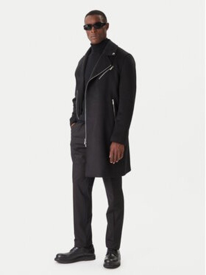 KARL LAGERFELD Płaszcz wełniany 455015 554751 Czarny Regular Fit