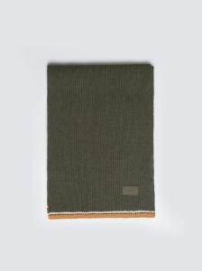 Szalik męski z kolorowym akcentem khaki Wandegors 303