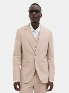 Jack & Jones Marynarka Riviera 12228721 Beżowy Slim Fit