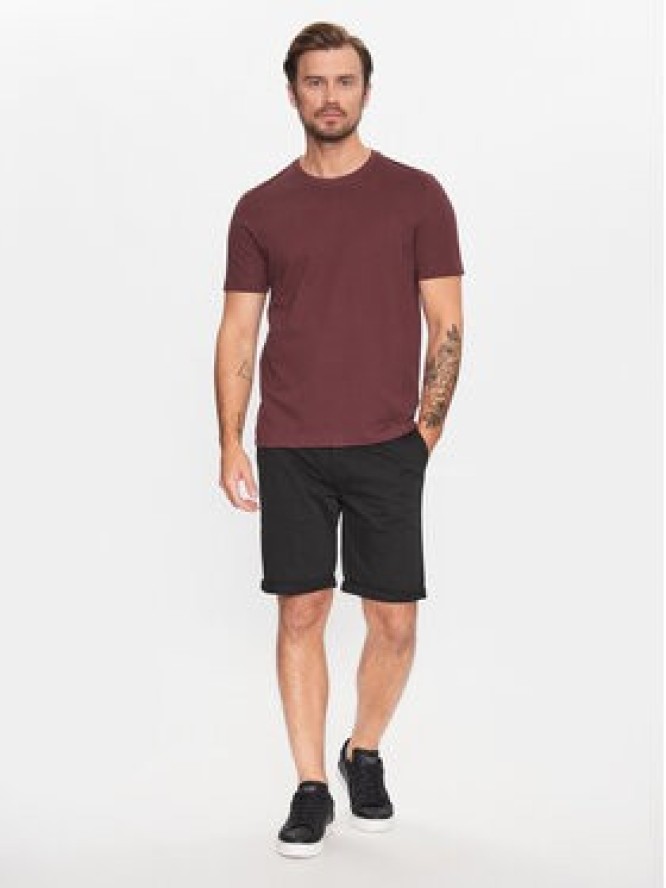 Solid Szorty materiałowe 21200395 Czarny Regular Fit