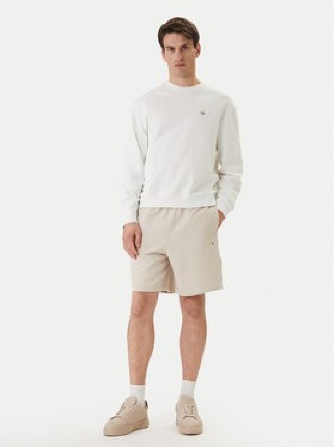 Calvin Klein Jeans Szorty sportowe LV04RF282G Écru Regular Fit