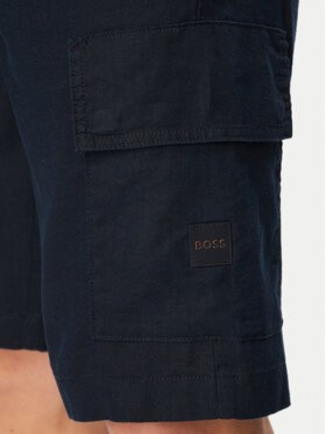 BOSS Szorty materiałowe Sisla 50559366 Granatowy Relaxed Fit