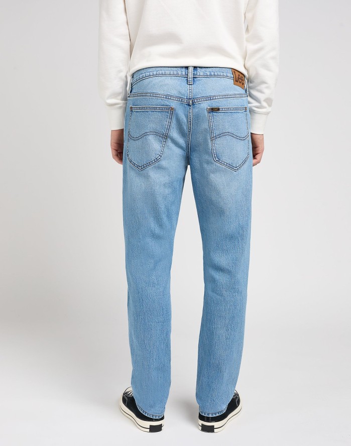 MESKIE SPODNIE LEE DAREN ZIP FLY SOLID BLUES 112350160