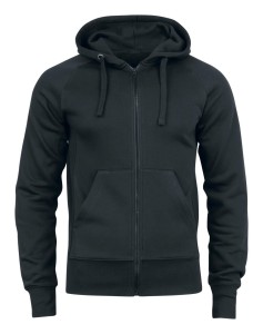 clique Harper Bluza z kapturem na zamek unisex z mieszanki bawełny – black