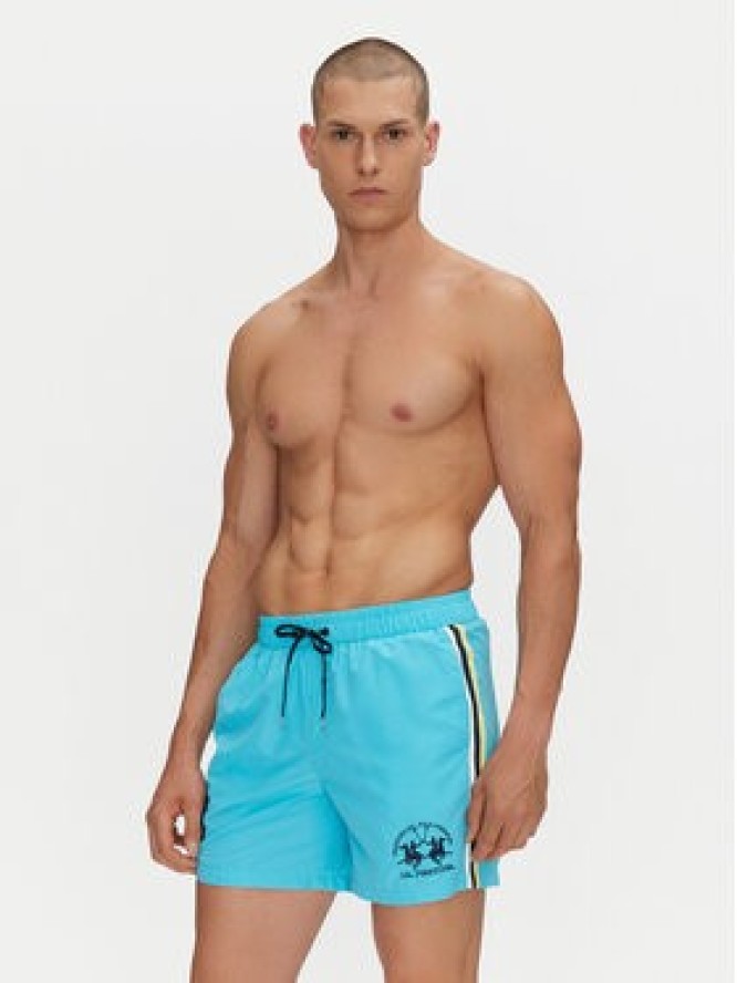 La Martina Szorty kąpielowe Yarran MAM301 PL115 Błękitny Regular Fit