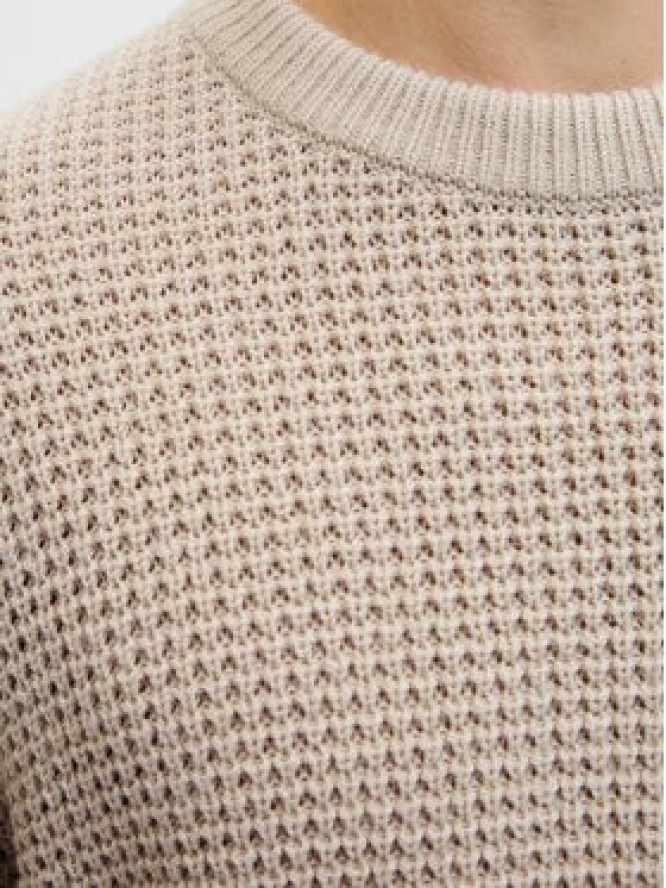 Jack & Jones Sweter Global 12287594 Beżowy Regular Fit