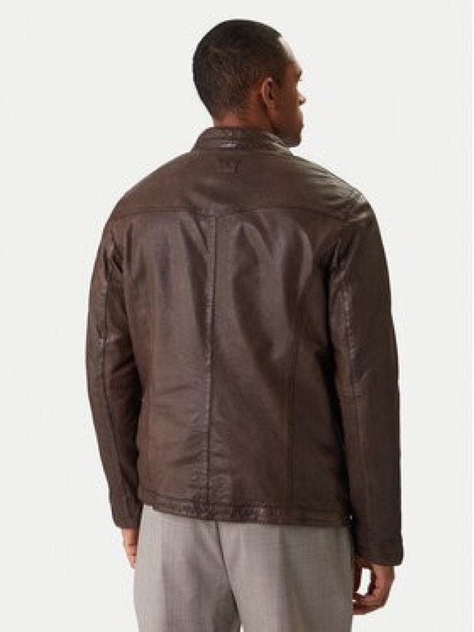 Milestone Kurtka skórzana Oliverio 611099 60770 Brązowy Regular Fit