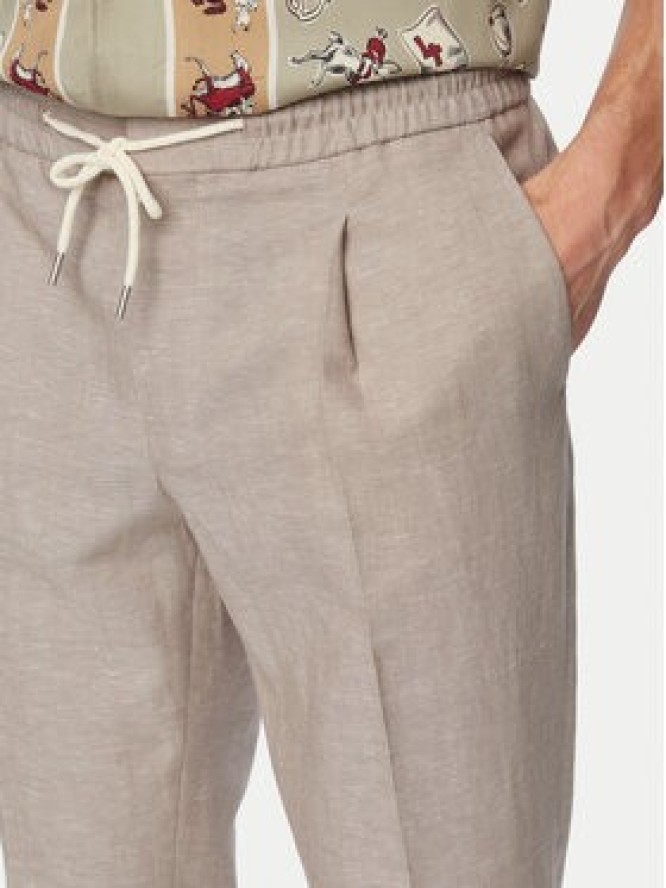 HUGO Spodnie materiałowe Getlin 50559695 Brązowy jasny Slim Fit