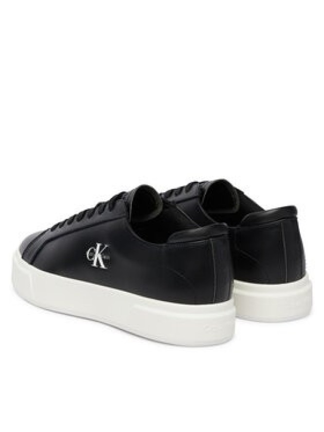 Calvin Klein Sneakersy Basket Cupsole Laceup Lth Ml YM0YM01460 Czarny