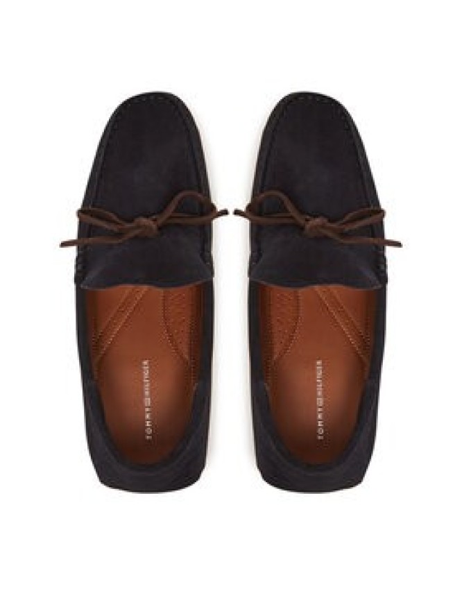 Tommy Hilfiger Mokasyny Hilfiger Folded Suede Driver FM0FM05385 Granatowy