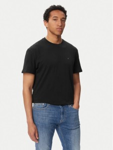 Tommy Jeans T-Shirt Tjm Reg Sflag Ss Tee Ext DM0DM22504 Czarny Regular Fit