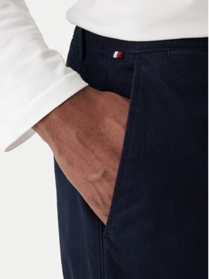 Tommy Hilfiger Chinosy Denton Essential MW0MW40262 Granatowy Straight Fit