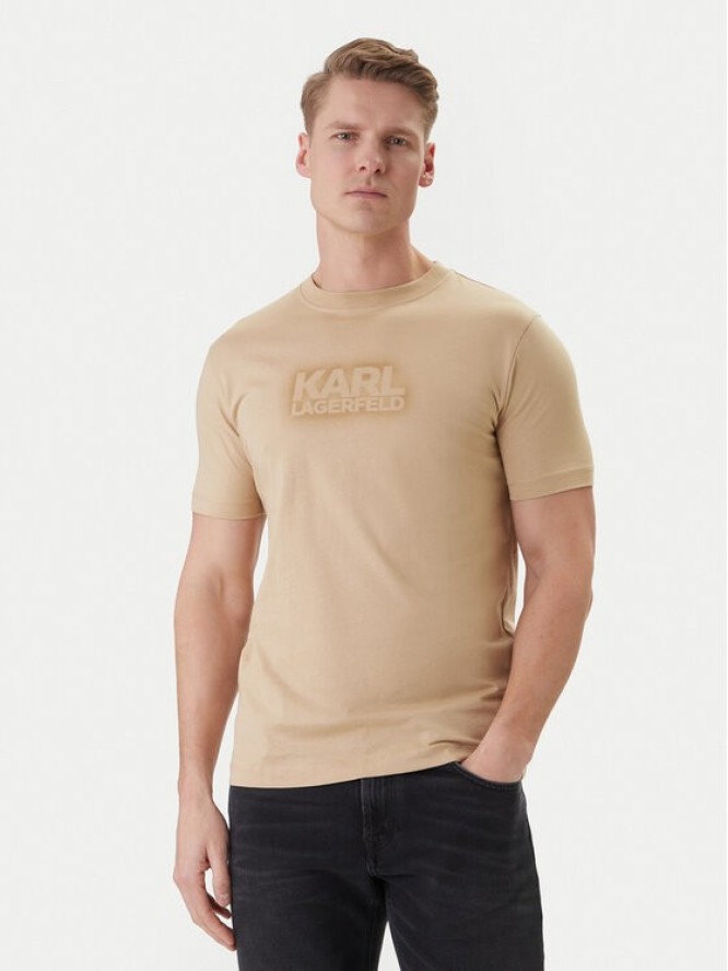KARL LAGERFELD T-Shirt 755060 562242 Beżowy Regular Fit