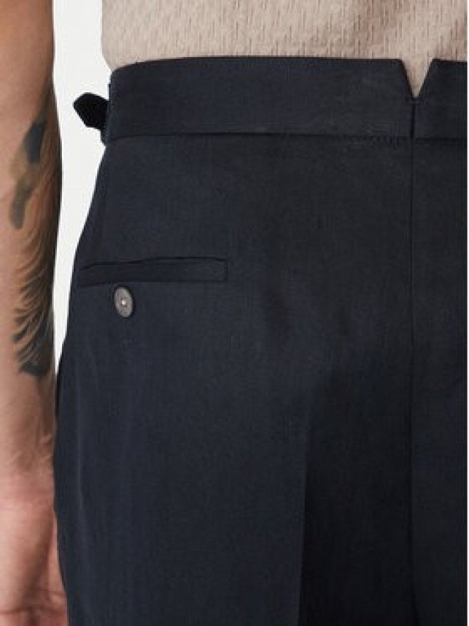 BOSS Spodnie materiałowe H-Perino 50563231 Granatowy Relaxed Fit