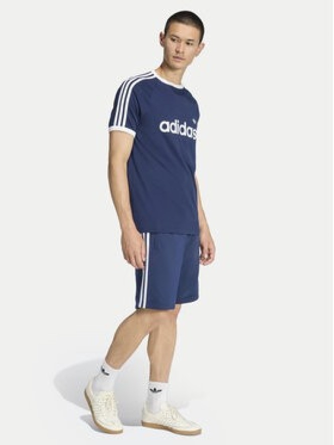 adidas T-Shirt 3-Stripes Ringer KF0419 Granatowy Slim Fit