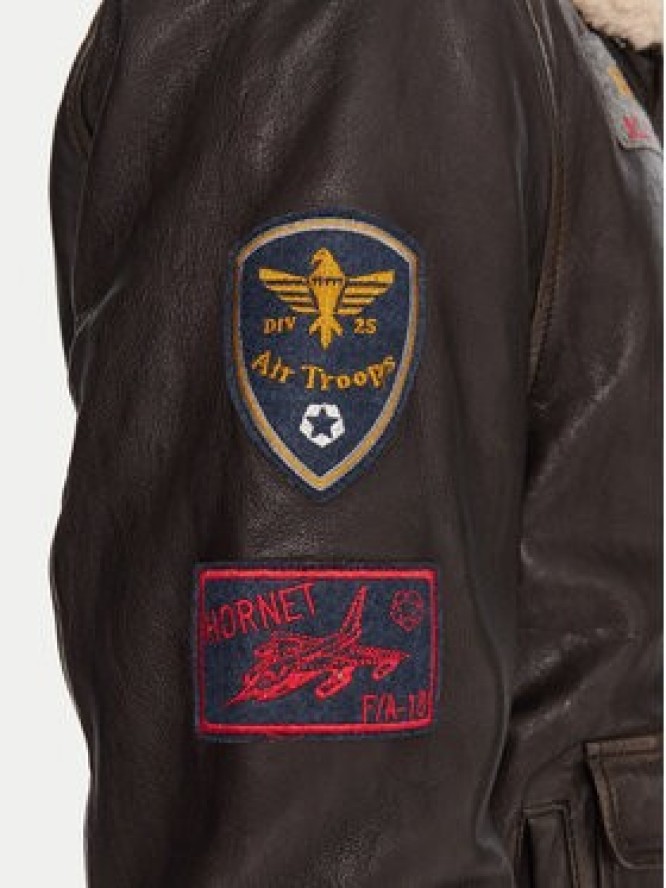 Milestone Kurtka skórzana MSMatti 531070 60400 Czarny Regular Fit