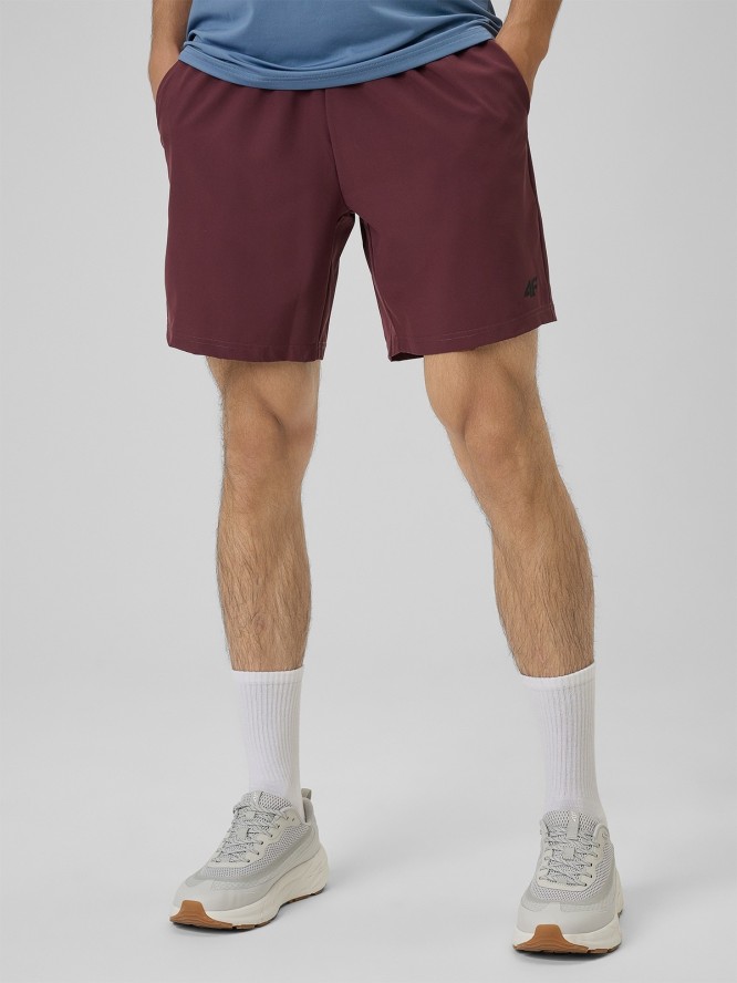 4F Spodenki treningowe szybkoschnące męskie - burgundowe XXL