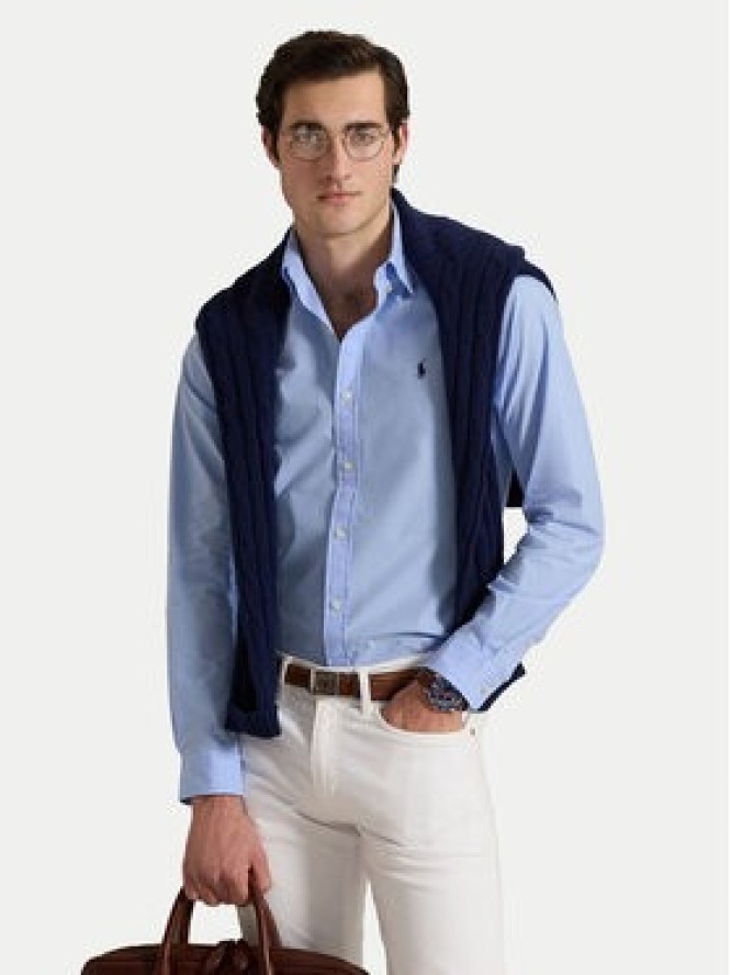 Polo Ralph Lauren Koszula 710929348009 Błękitny Slim Fit