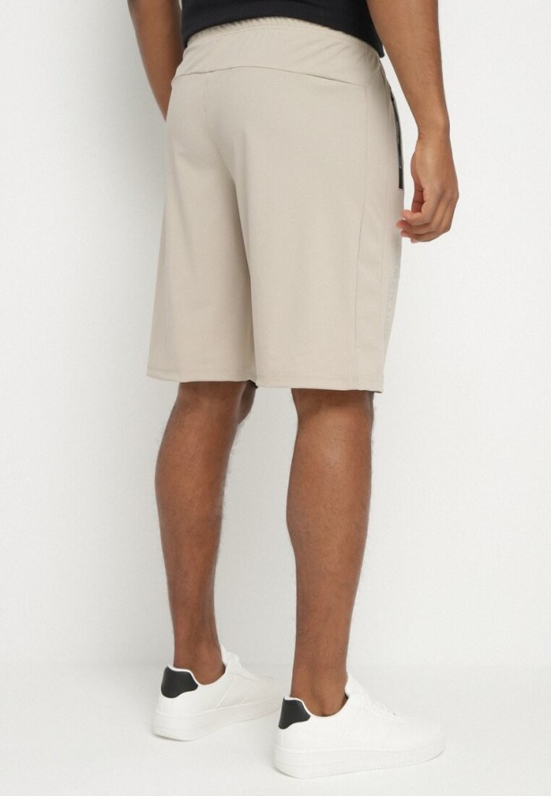 Beżowe Szorty z Napisami Liremine