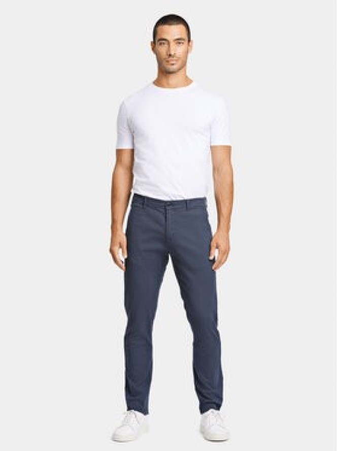 Lindbergh Chinosy 30-005044 Granatowy Slim Fit