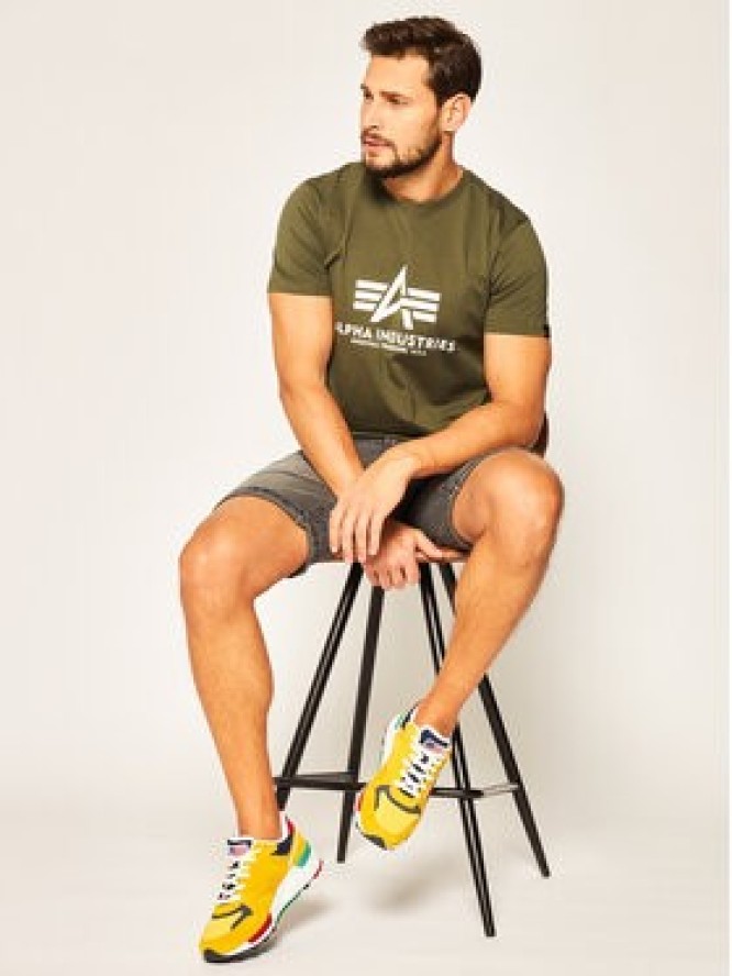 Alpha Industries T-Shirt Basic 100501 Zielony Regular Fit
