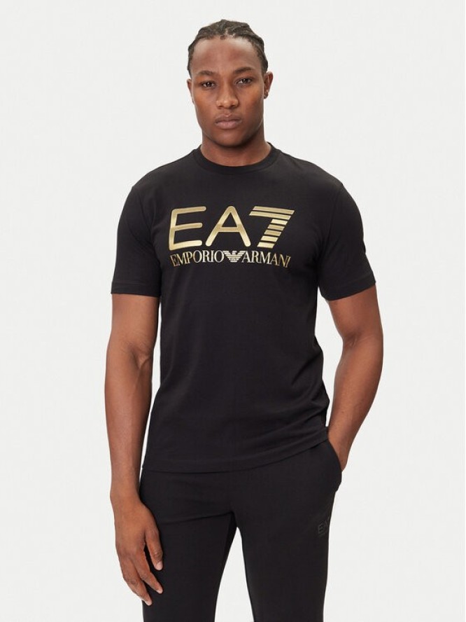 EA7 Emporio Armani T-Shirt 7M001189 AF17789 UC001 Czarny Regular Fit