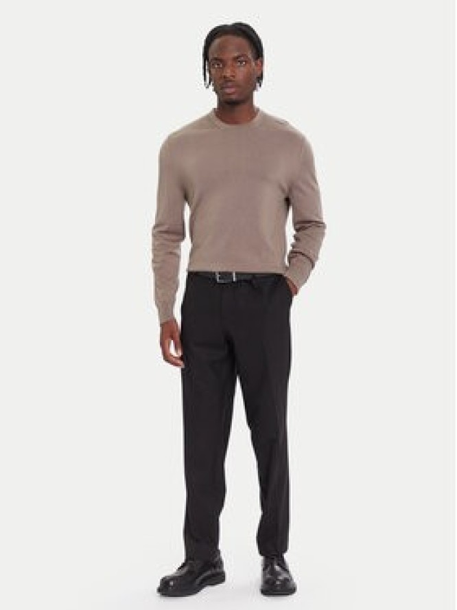 Calvin Klein Sweter LV04LB305G Beżowy Regular Fit