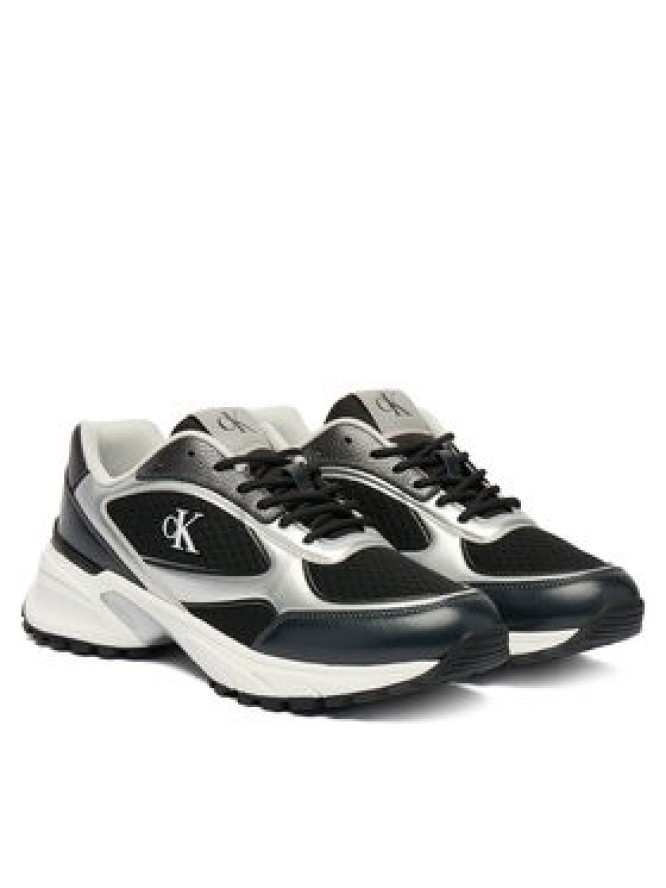 Calvin Klein Sneakersy Hike Runner Laceup Mesh Mix Met YM0YM01402 Czarny