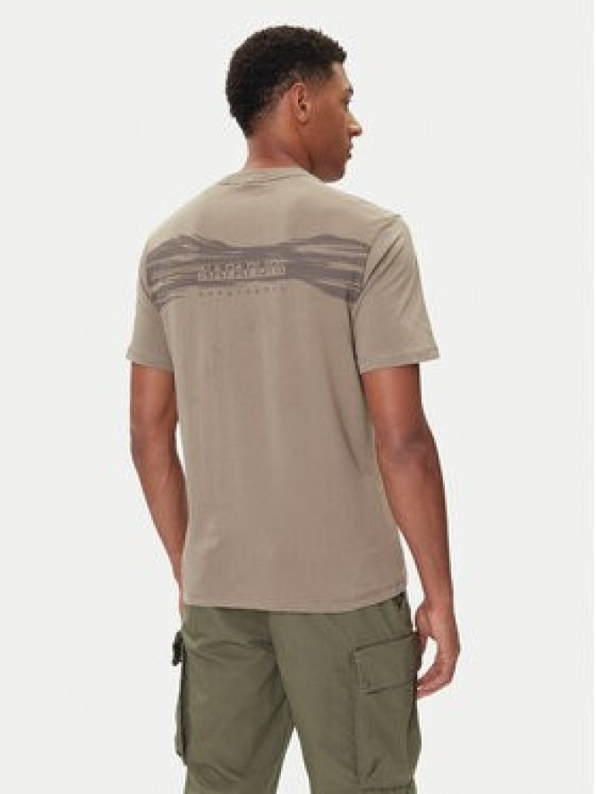 Napapijri T-Shirt S-Back Graphic NP0A88SU Beżowy Regular Fit