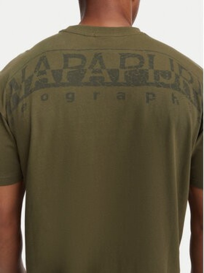 Napapijri T-Shirt Yourte NP0A8AU2 Zielony ciemny Relaxed Fit