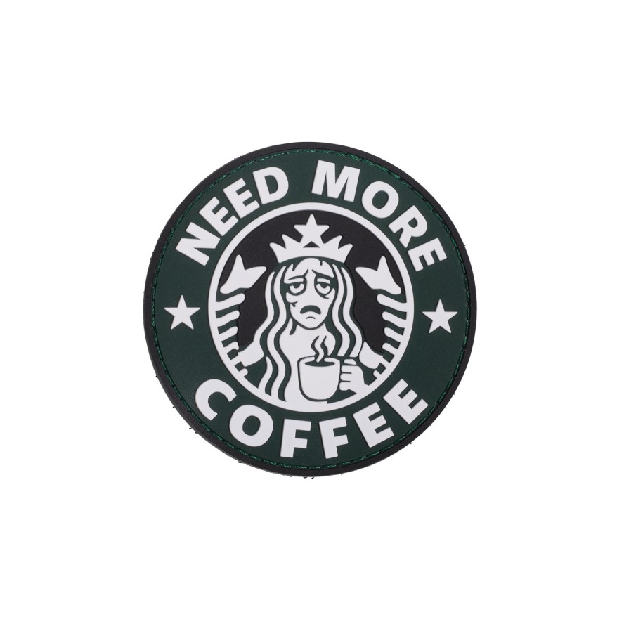 Naszywka na rzep Elitex Training Need More Coffee PVC