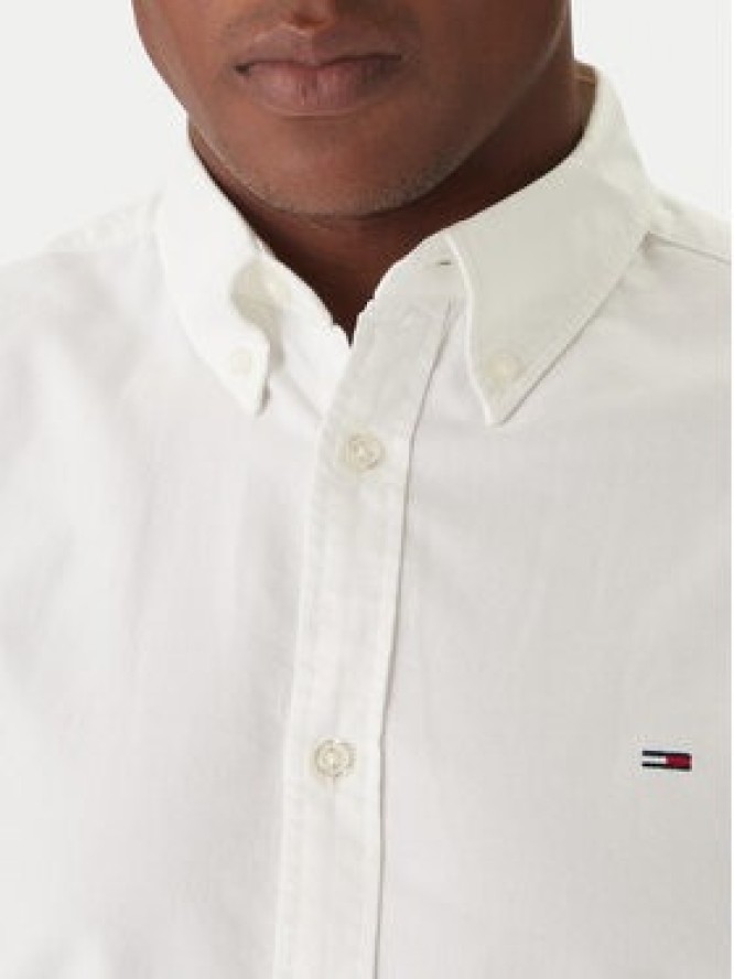 Tommy Jeans Koszula Oxford DM0DM22836 Écru Regular Fit