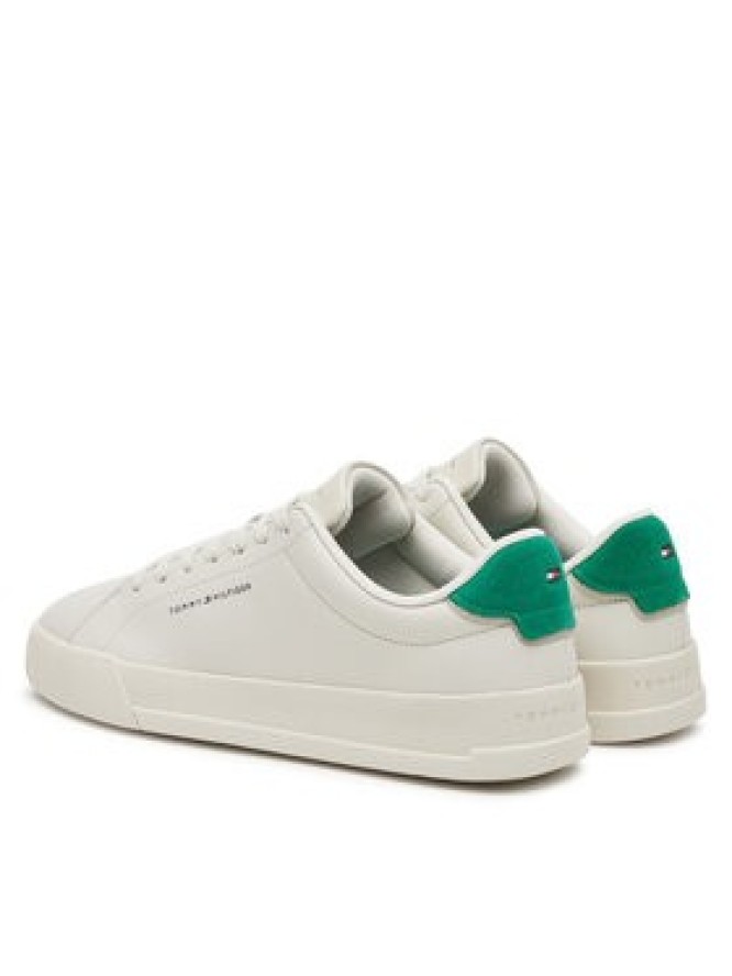 Tommy Hilfiger Sneakersy Th Court Lth Detail Ess FM0FM05367 Beżowy