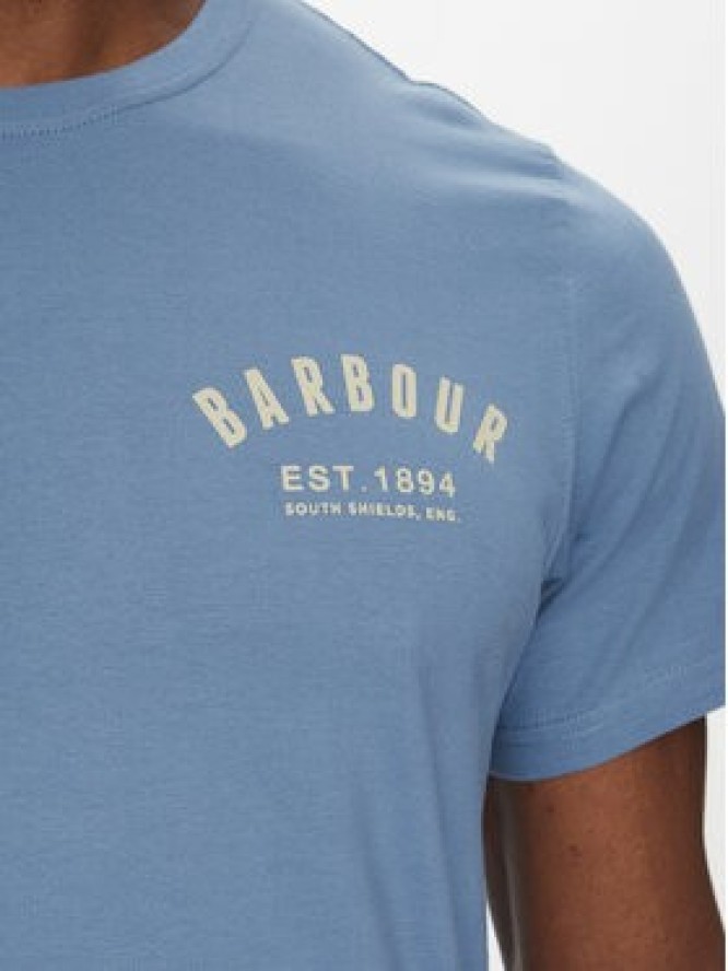 Barbour T-Shirt Preppy MTS0502BU27 Niebieski Tailored Fit