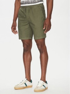 INDICODE Szorty materiałowe Wamo 70-728 Zielony Slim Fit