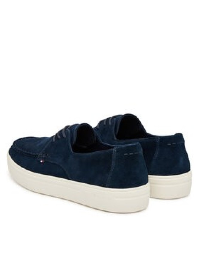 Tommy Hilfiger Półbuty Casual Suede Stitch Toe Hybrid FM0FM05707 Granatowy