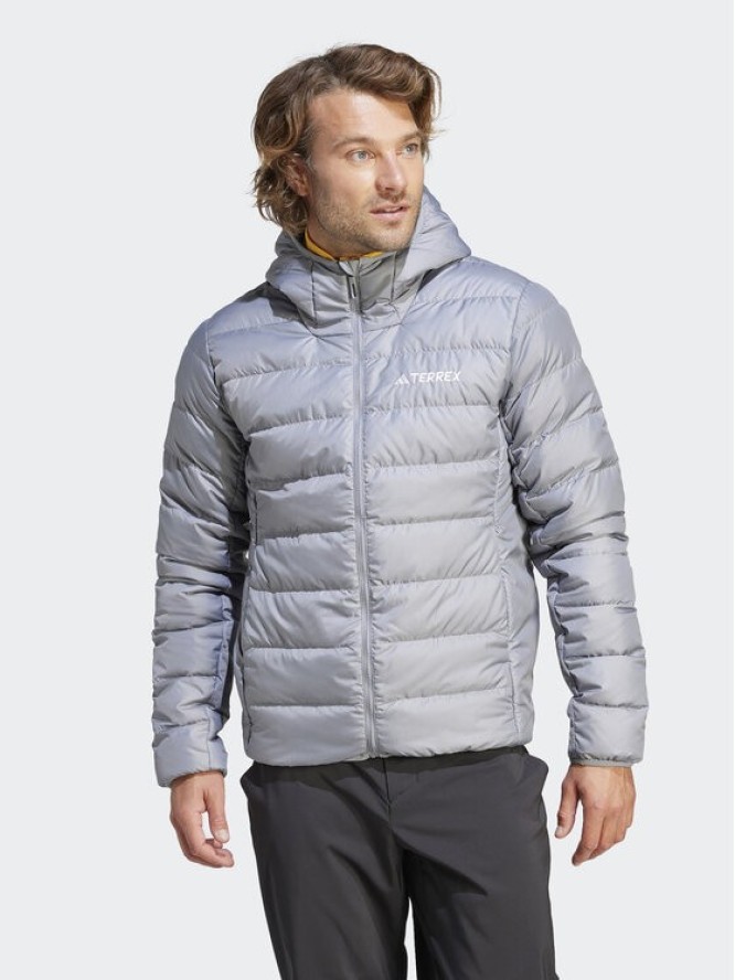 adidas Kurtka puchowa Terrex Multi Light Down IP6042 Szary Slim Fit
