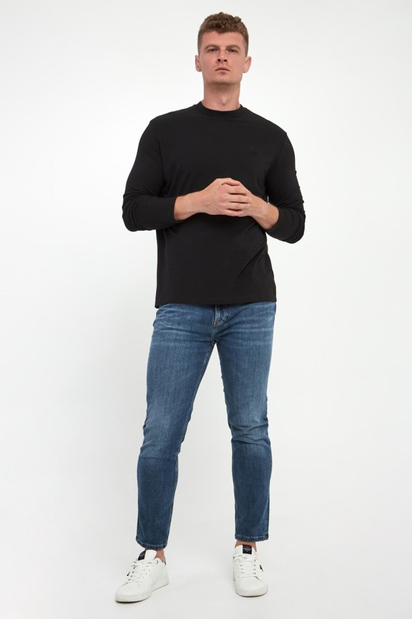 Longsleeve męski z logo KARL LAGERFELD