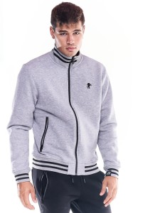 Męskie bluzy Soft Basic Lion Icon z zamkiem błyskawicznym i stójką