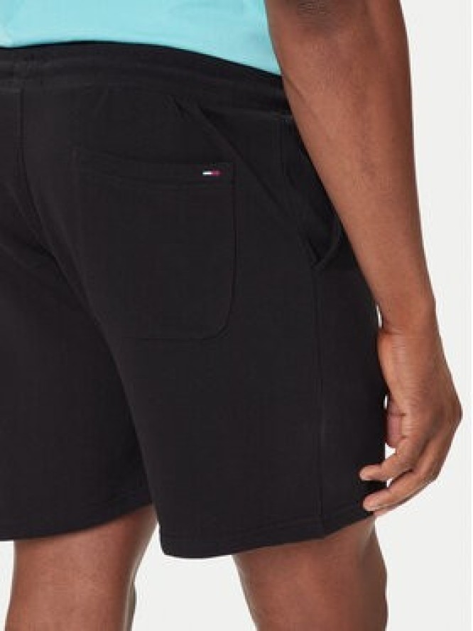 Tommy Jeans Szorty sportowe Stack Logo DM0DM21803 Czarny Relaxed Fit