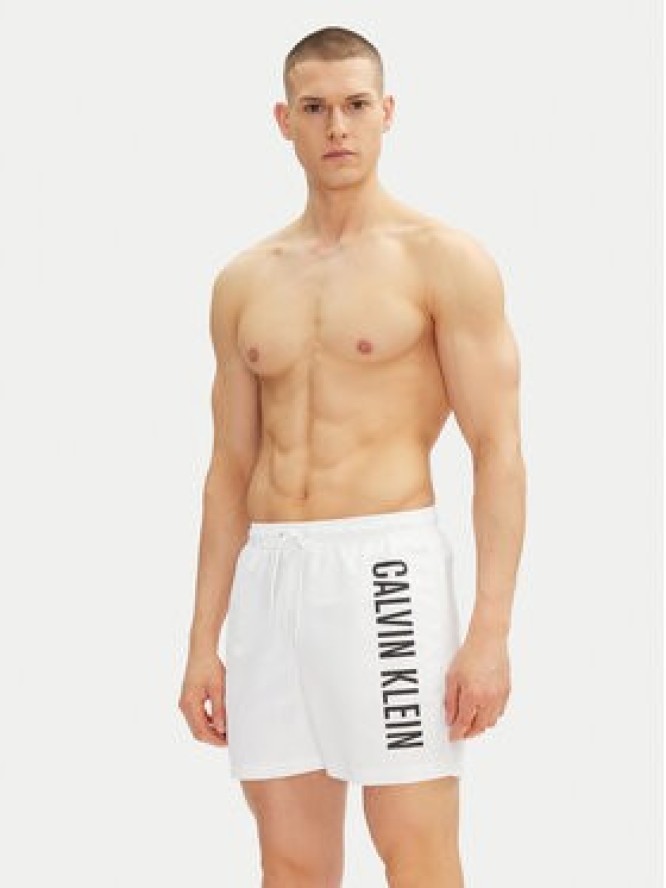Calvin Klein Swimwear Szorty kąpielowe KM0KM01092 Biały Regular Fit