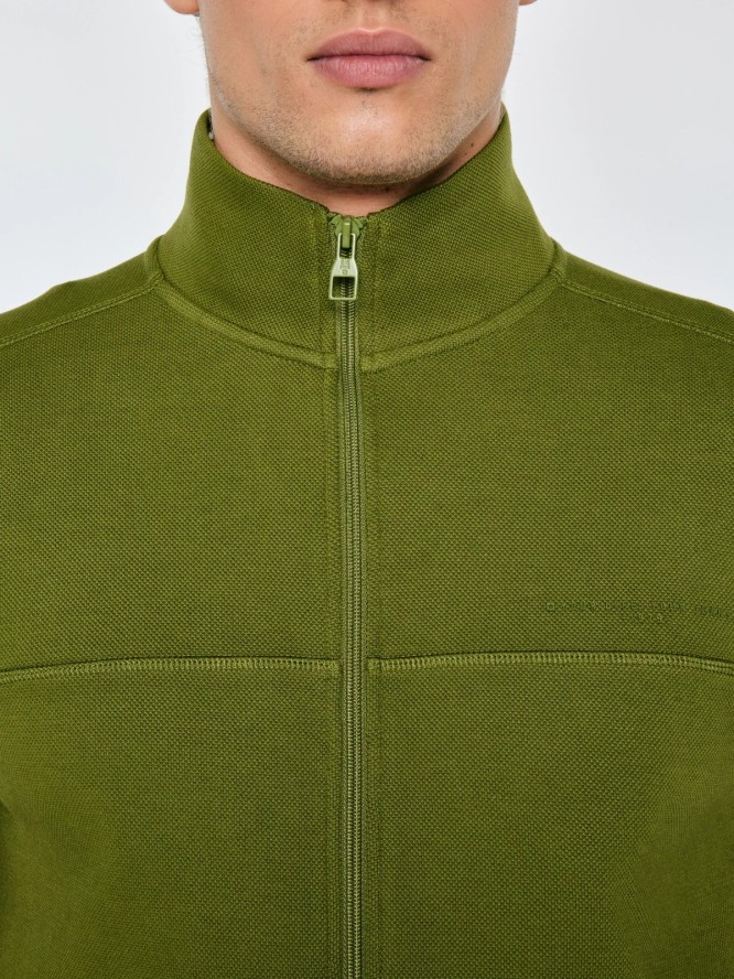 bluza męska rozpinana ze stójką zielona wlador 301