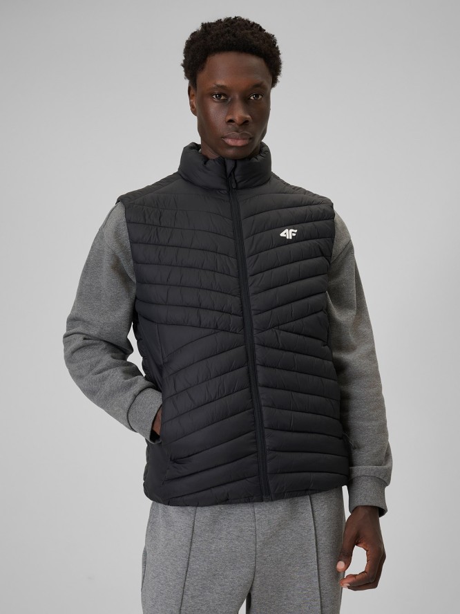 4F Bezrękawnik z wypełnieniem syntetycznym męski - czarny M