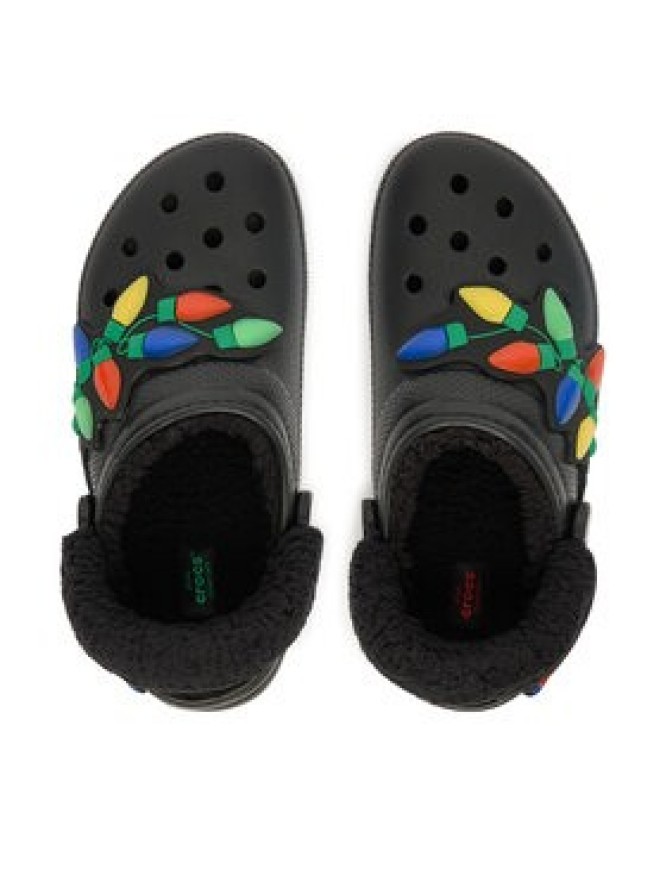 Crocs Klapki Classic Lined Holiday Lights Clog 212054 Czarny