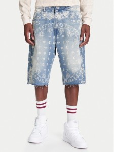 Karl Kani Szorty jeansowe Paisley PD00005502 Niebieski Regular Fit