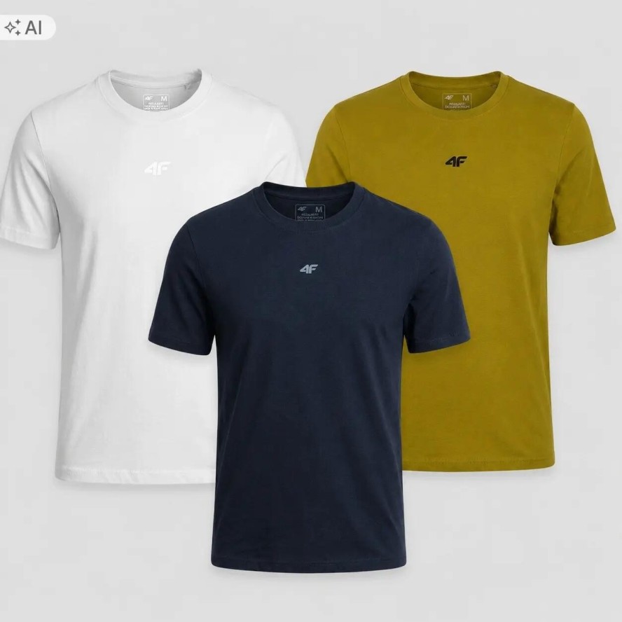 T-SHIRT MĘSKI 4F KOLEKCJA LIMITOWANA 3 SZT KOMPLET KOSZULEK M3947 SS26