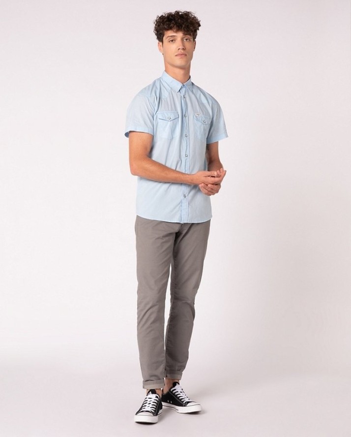 WRANGLER SS WESTERN SHIRT CERULEAN BLUE W5J06SXVT 112130153