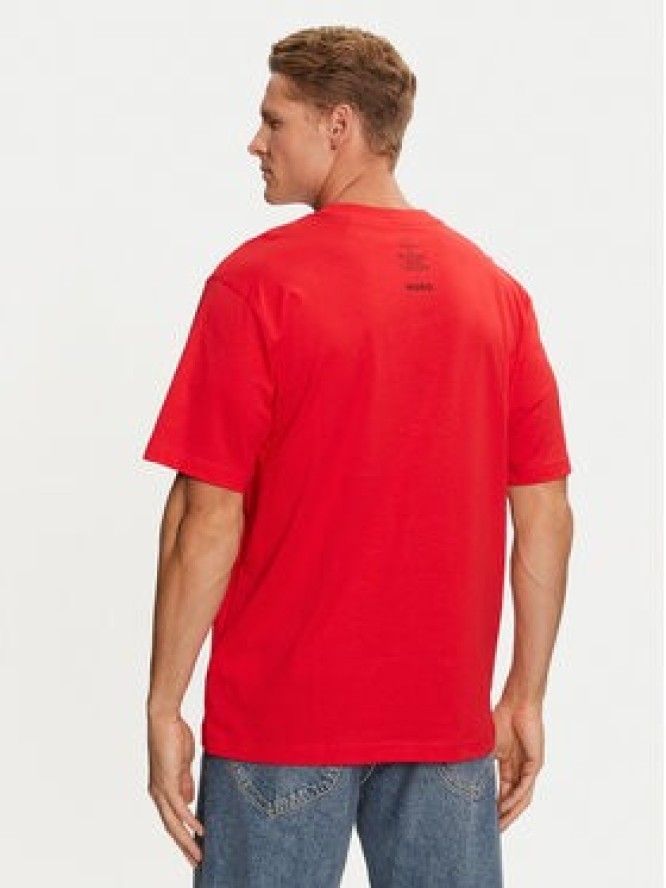 HUGO T-Shirt 50537986 Czerwony Regular Fit