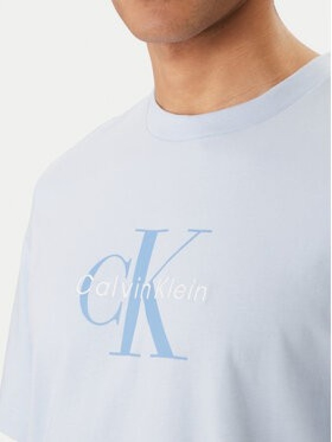 Calvin Klein Jeans T-Shirt Hero Monologo LV04RB862G Błękitny Regular Fit